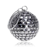 SEKUSA Ball Diamond Tassel Women Party Metal Crystal Clutches Evening  Wedding Bag Bridal Shoulder Handbag Wristlets Clutch