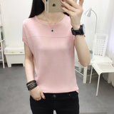 Short Sleeve Knitted Tops
