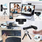 1080P Hd 60fps Webcam with Microphone for Desktop Laptop Computer Meeting Streaming Web Camera Usb [Software]