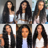 Loose Deep Wave Transparent Lace Front Human Hair Wigs