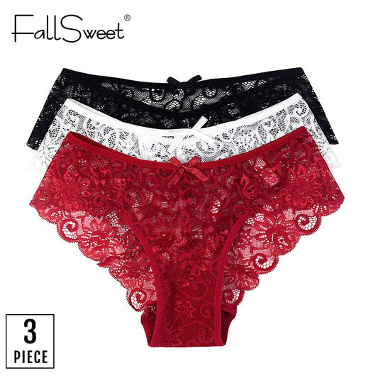 3pcs/Pack! Sexy Women Lace Panties Underwear
