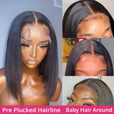Human Hair Wigs Brazilian Straight Bob Wigs For Women Transparent Frontal Wig On Sale Cheap PrePlucked Lace Wigs Natural Hair