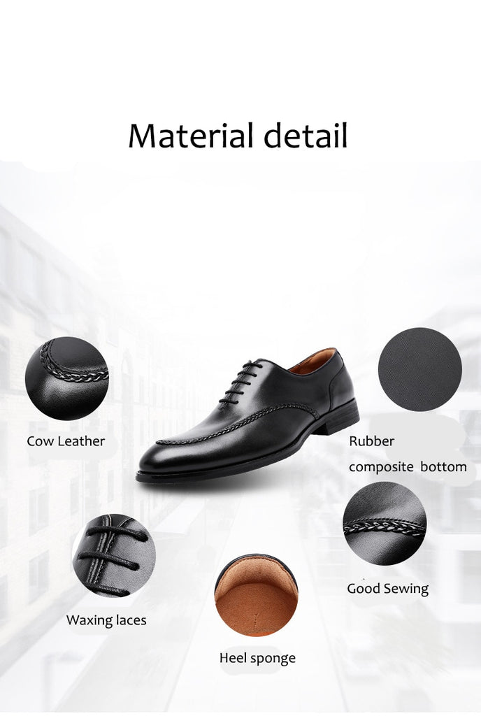 Genuine Elegant Leather British Toe Carved Business Shoes For Men