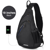 Men Fashion Backpack One Shoulder Crossbody Schoolbag 600D Polyester Dense Canvas Waterproof