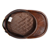 Genuine Leather Black/Brown Flat Caps Male 54-62 cm
