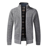 Warm Slim Fit Knitted Fleece Zipper Cardigan
