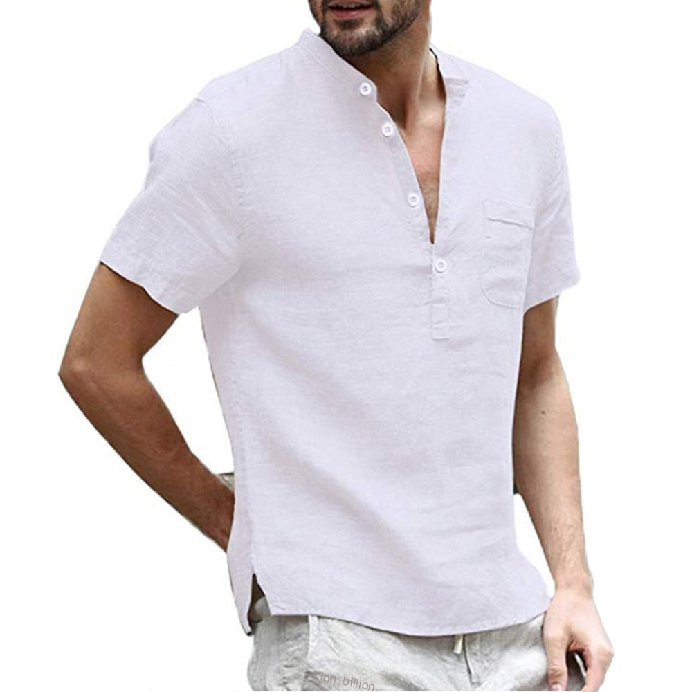 Summer New Men Short-Sleeved T-shirt Cotton