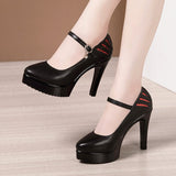 Black High heels 11cm Lady Patent Leather Pointed Toe Pumps