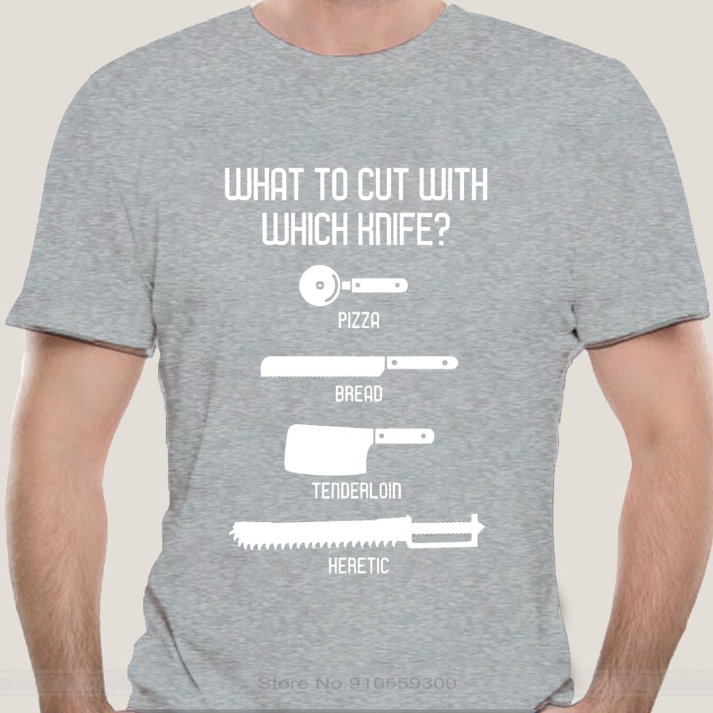 What to Cut with Which Knife Funny T shirt