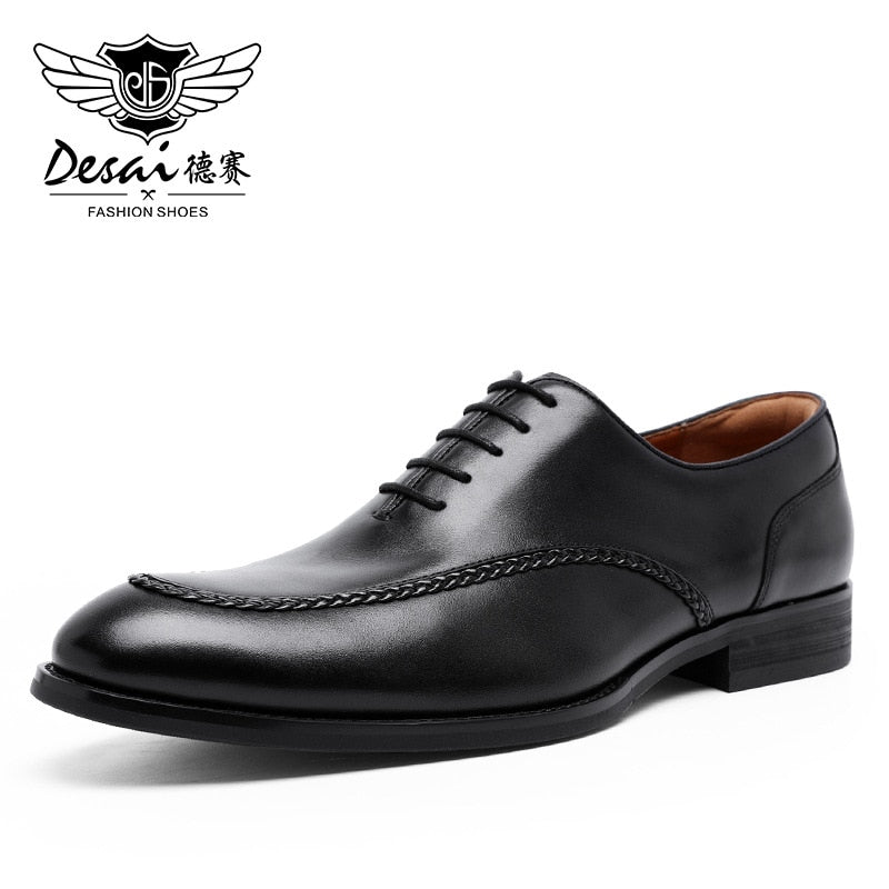 Genuine Elegant Leather British Toe Carved Business Shoes For Men
