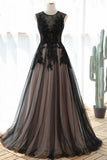 Elegant Sexy black Appliques style Evening dress