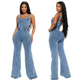 Bodycon Casual Everyday Demin Jumpsuit