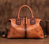 Hand Painted Luxury Genuine Cowhide Leather hand Bag