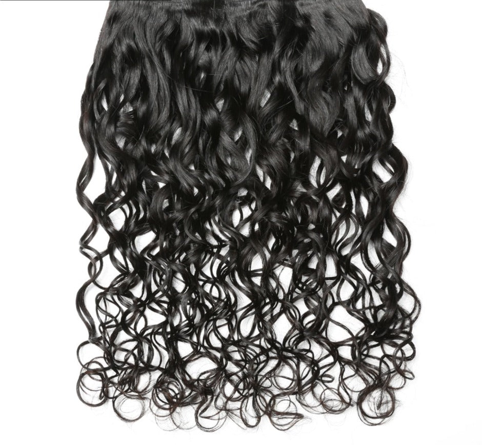 Indian Virgin Hair Water Wave 100% Unprocessed Human Hair Bundles Bleachable