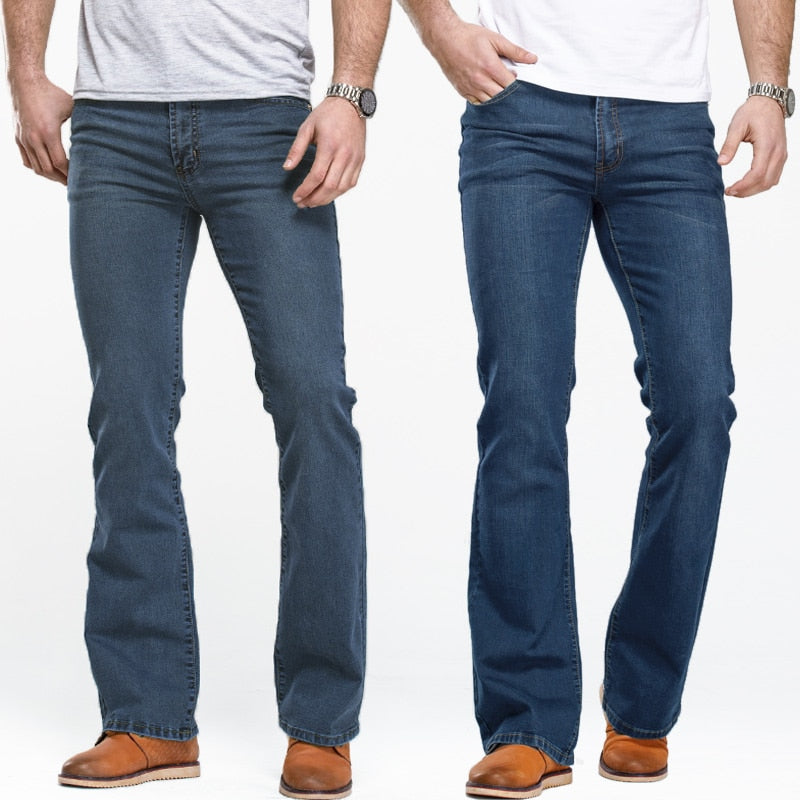 Boot Cut Slightly Flared Slim Fit Designer Stretch Jeans