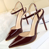 Fashion Patent Leather High Heels Sandals