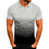 Men Polo Shirt Short Sleeve Contrast Color
