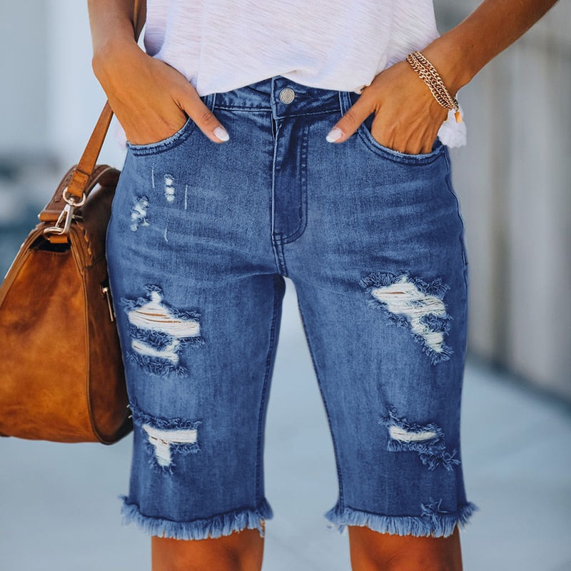 Fashion Washed Sexy Short Jeans