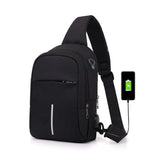 Small Cross Body Waterproof Shoulder Bag for Men with USB Port
