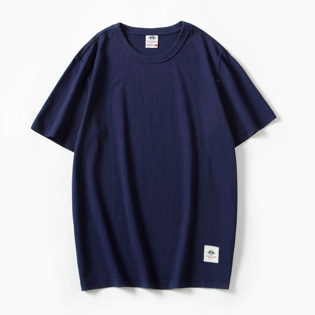 Solid Color Men Short Sleeve 100% cotton Fashion  T Shirt