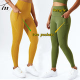 High Quality Tummy Compression Fitness Yoga Leggings With Pocket