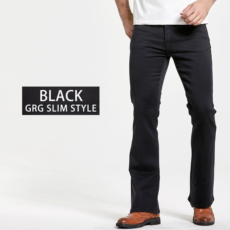 Boot Cut Slightly Flared Slim Fit Designer Stretch Jeans
