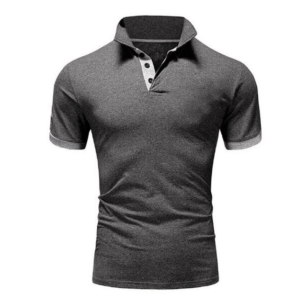 Short Sleeve Polo Business Casual Luxury Tee Shirt  Men