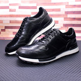 Casual Leather Comfortable Non-slip Lace-up Breathable Sneakers