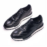 Casual Leather Comfortable Non-slip Lace-up Breathable Sneakers