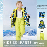 Kids Outdoor Waterproof Warm Ski Trousers Boys And Girls Snow Pants
