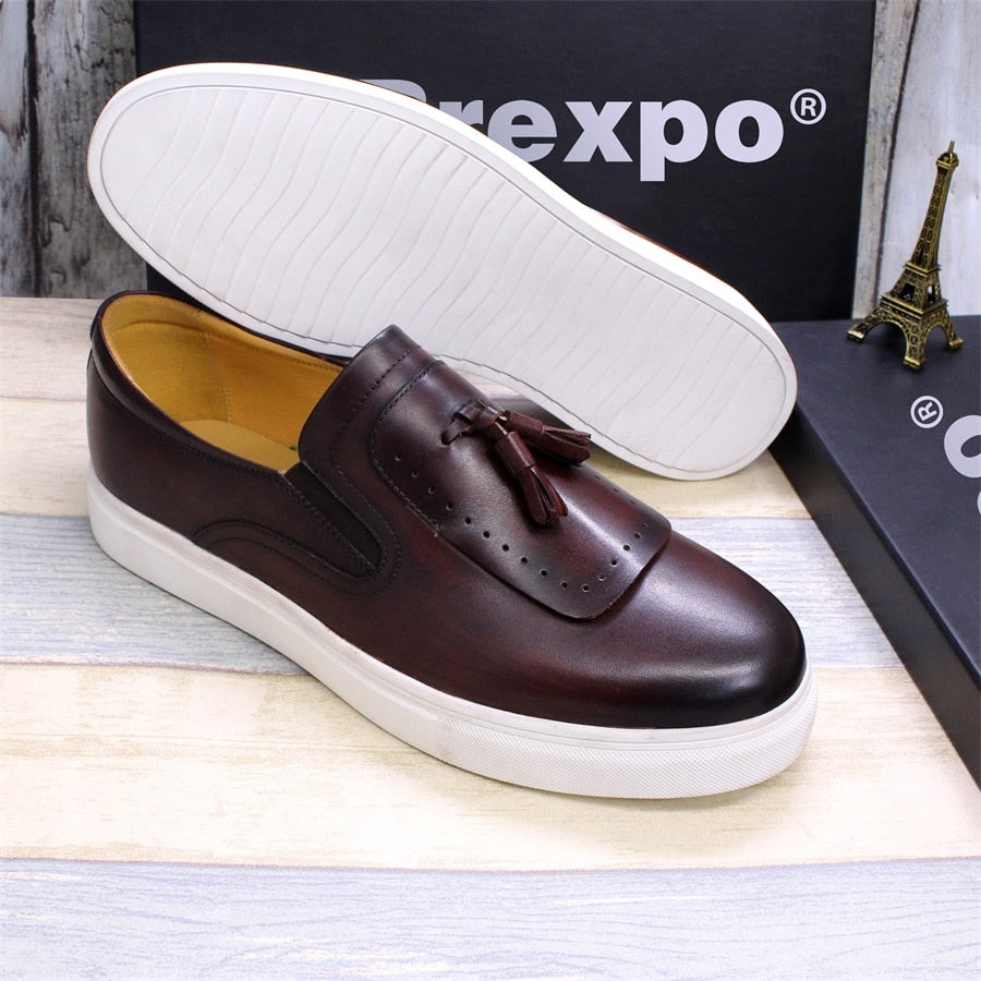 High-end Handmade Casual Comfortable Loafers with Tassel