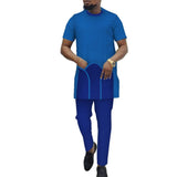 2 Piece Senator Shirt & Trousers Patchwork Casual African Set