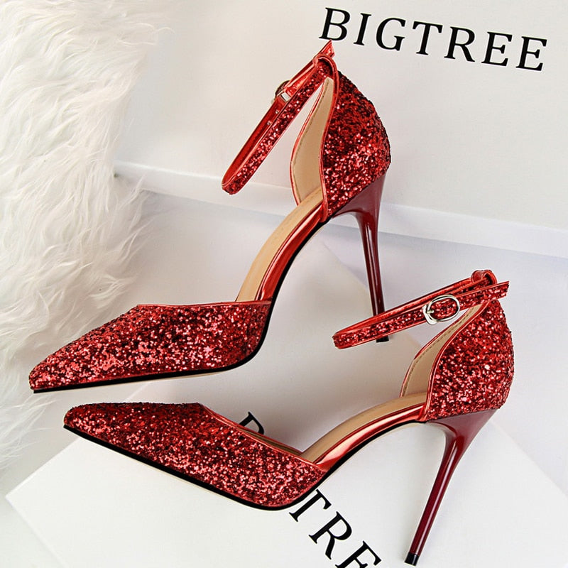 Sexy Sparkle Sequins Stiletto Heels Party Shoes