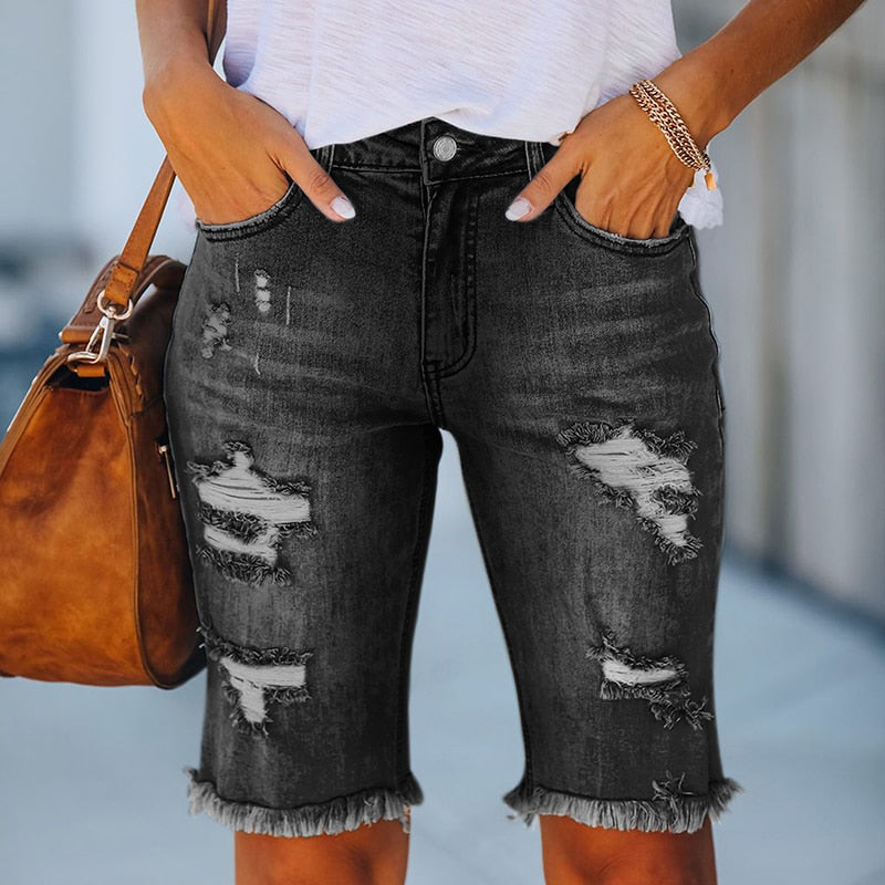 Fashion Washed Sexy Short Jeans