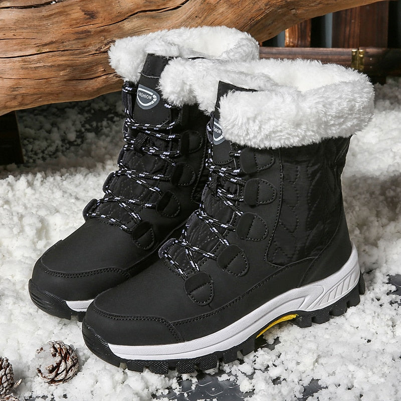 Warm Snow Waterproof Padded Winter Boots for Women
