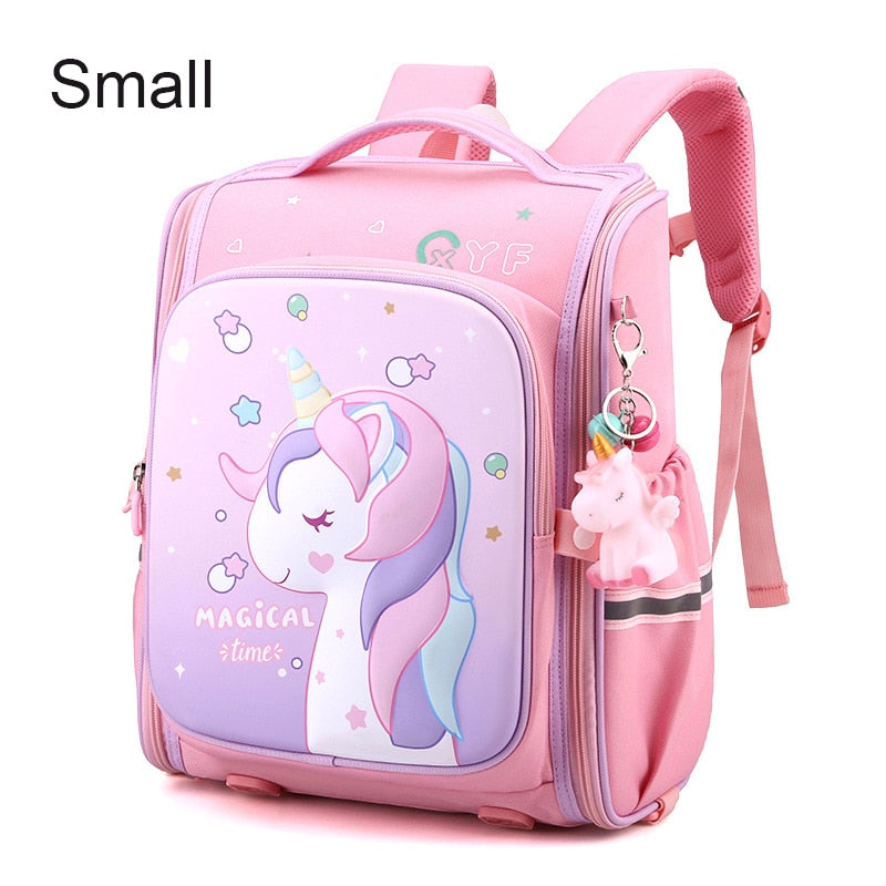 Pink Unicorn Kindergarten Waterproof Backpacks