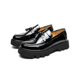 Breathable Slip-On Tassels Casual Black Shoes