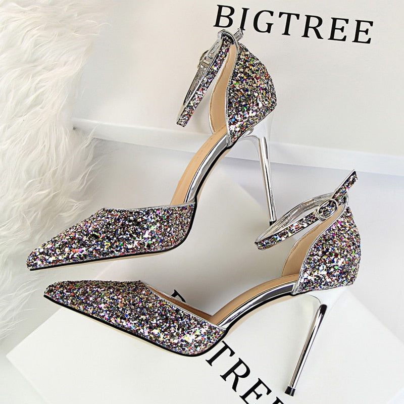 Sexy Sparkle Sequins Stiletto Heels Party Shoes