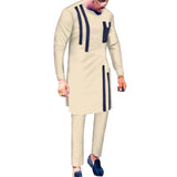 Multi-Color Senator Long Sleeve African 2-Piece Outfit