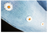 Flower Embroidered Flare Denim Jeans