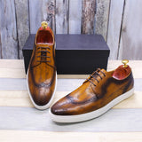 High-end Handmade Casual Leather Shoes Classic British Style
