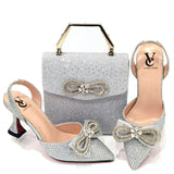 Latest Italian Design Wedding Party Shoes and Bags Set