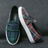 Plaid Color Classic Moccasin Loafers Men