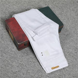 White Fashion Casual Classic Style Slim Fit Soft Stretch Jeans