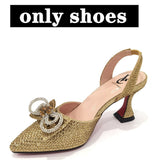 Latest Italian Design Wedding Party Shoes and Bags Set