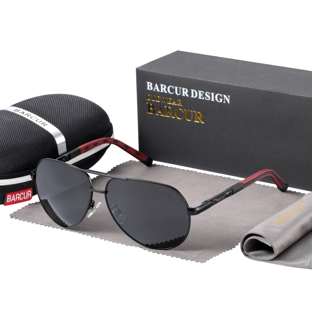 BARCUR Design Aluminum Vintage Men's Sunglasses